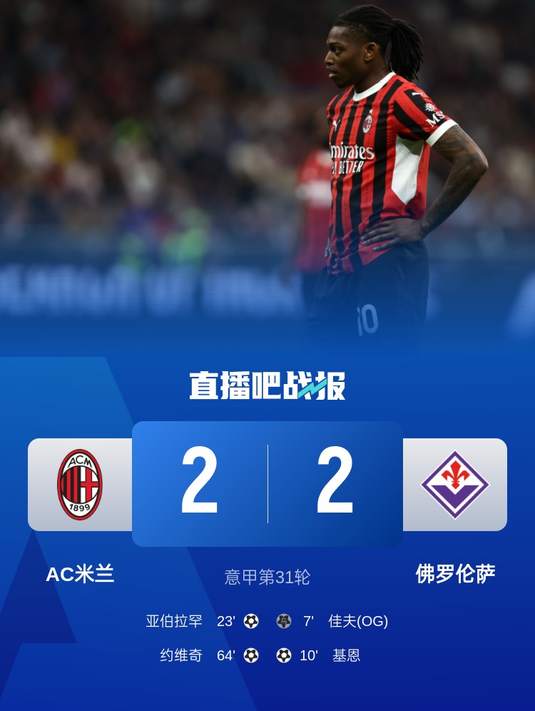 孔塞桑上任后米蘭有13場比賽先丟球落后，最終戰(zhàn)績?yōu)?勝1平6負(fù)